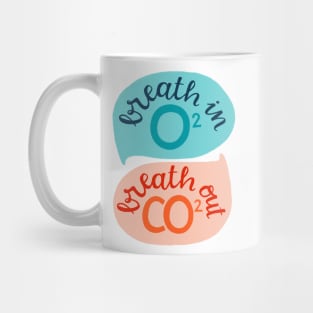 Breath in O2, breath out CO2 Mug